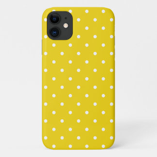 Fifties Style Lemon Polka Dot iPhone, Plus and Pro iPhone 11 Case