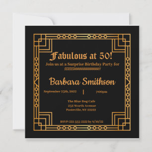 Fiftieth Birthday Surprise Party Invite
