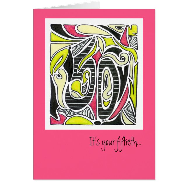 Fiftieth Celebration | Customizable Card (Front)