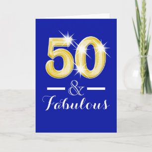 Fiftieth fifty 50th birthday party card