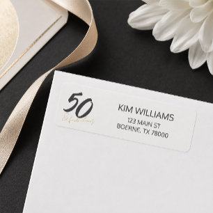 Fifty and Fabulous 50th Birthday Return Address