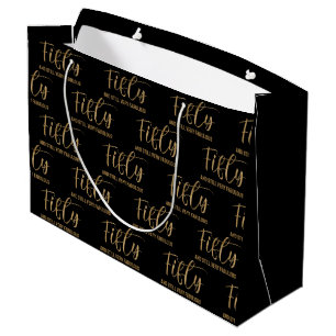 Fifty and Fabulous Birthday Large Gift Bag