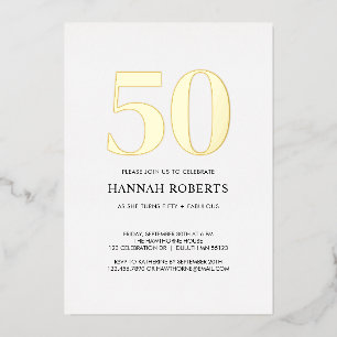 Fifty and Fabulous Black White 50th Birthday Party