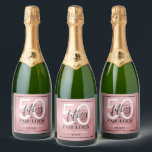 Fifty and Fabulous Bold 50th Birthday Party Sparkling Wine Label<br><div class="desc">These modern minimal Fifty and Fabulous rose gold foil,  black and white 50th birthday party sparkling wine labels that you can personalize are perfect for your fiftieth birthday party celebration. The words "Fifty and Fabulous" are set using trending bold font typography.</div>