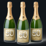 Fifty and Fabulous Bold 50th Birthday Party Sparkling Wine Label<br><div class="desc">These modern minimal Fifty and Fabulous gold foil,  black and white 50th birthday party sparkling wine labels that you can personalize are perfect for your fiftieth birthday party celebration. The words "Fifty and Fabulous" are set using trending bold font typography.</div>