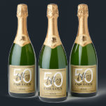 Fifty and Fabulous Bold 50th Birthday Party Sparkling Wine Label<br><div class="desc">These modern minimal Fifty and Fabulous gold foil,  black and white 50th birthday party sparkling wine labels that you can personalize are perfect for your fiftieth birthday party celebration. The words "Fifty and Fabulous" are set using trending bold font typography.</div>