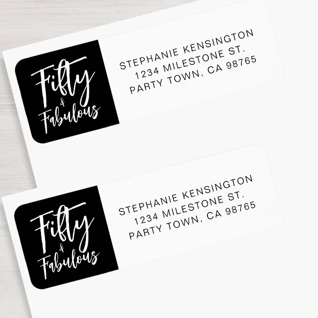 Fifty and Fabulous Bold Script 50th Birthday Party (Creator Uploaded)