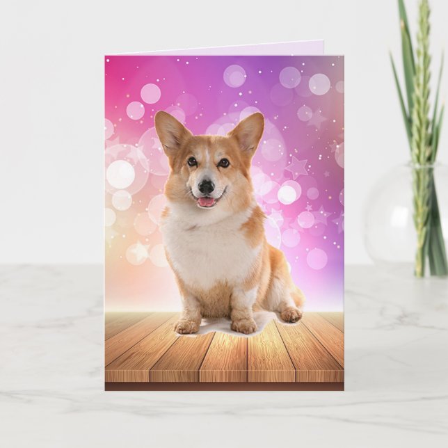 Fifty And Fabulous Corgi Birthday Card (Front)