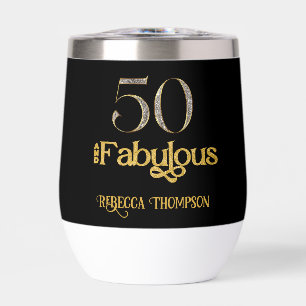 Fifty and Fabulous Gold Dress Black 50th Birthday
