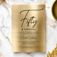 Fifty and Fabulous Gold Glam 50th Birthday Party