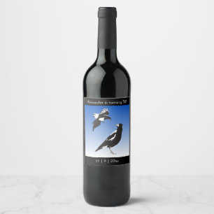 Fifty and fabulous personalize birthday wine label