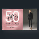 Fifty and Fabulous Photo 50th Birthday Party Banner<br><div class="desc">Modern Minimal Fifty and Fabulous rose gold foil,  black and white 3' x 5' photo 50th birthday party banner sign that you can personalize for your fiftieth birthday party celebration. The words "Fifty and Fabulous" are set using trending bold font typography.</div>