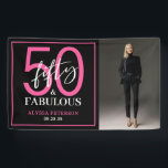Fifty and Fabulous Photo 50th Birthday Party Banner<br><div class="desc">Modern Minimal Fifty and Fabulous black,  white and hot pink 3' x 5' photo 50th birthday party banner sign that you can personalize for your fiftieth birthday party celebration. The words "Fifty and Fabulous" are set using trending bold font typography.</div>