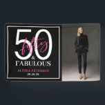 Fifty and Fabulous Photo 50th Birthday Party Banner<br><div class="desc">Modern Minimal Fifty and Fabulous black,  white and hot pink 3' x 5' photo 50th birthday party banner sign that you can personalize for your fiftieth birthday party celebration. The words "Fifty and Fabulous" are set using trending bold font typography.</div>