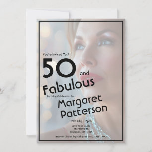 Fifty and Fabulous Photo 50th Birthday Party Invitation