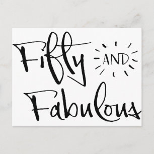 fifty and fabulous postcard