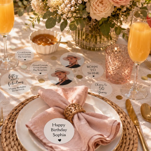 Fifty and Fabulous Script 50th Birthday Party  Confetti (Fifty and Fabulous Script 50th Birthday Party Confetti decor table ideas )