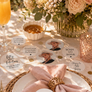Fifty and Fabulous Script 50th Birthday Party  Confetti