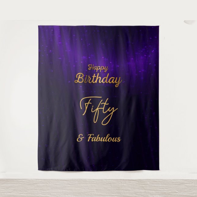 Fifty Birthday  Tapestry (Front)