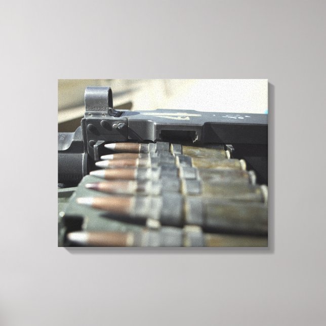 Fifty-calibre machine gun rounds canvas print (Front)