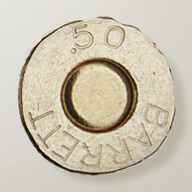 Fifty Calibre Round Pillow (Back)