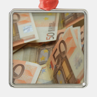 Fifty Euro Money Art Metal Ornament