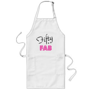 Fifty & FAB Retro Bling LED Lights 50th Birthday Long Apron