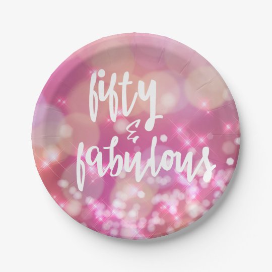 Fifty & Fabulous - 50th Birthday Paper Plates 7 Inch Paper Plate
