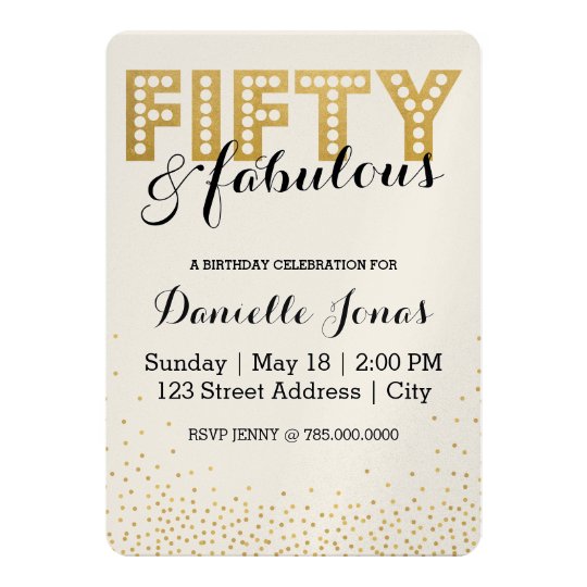 Fifty & Fabulous Card