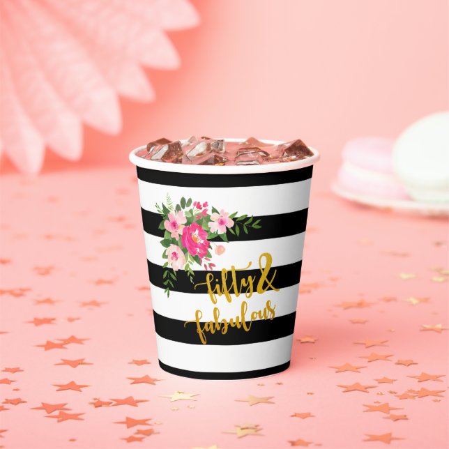 Fifty & Fabulous Paper Cup (Insitu)