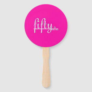 Fifty & FABULOUS Simply Elegant 50th Birthday Hand Fan
