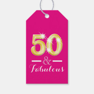 Fifty fiftieth fabulous birthday party gift tags