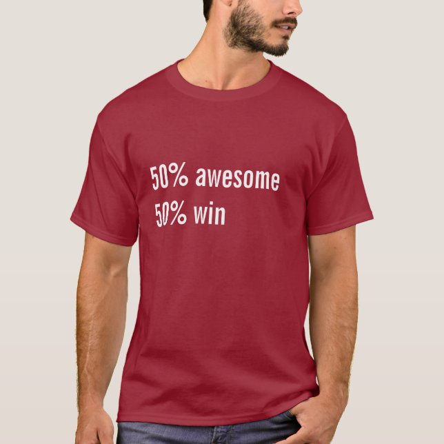 Fifty / Fifty Awesome / Win (dark) T-Shirt (Front)