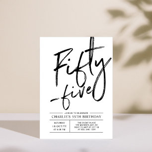Fifty Five Invitation Moderne pour les 55 ans