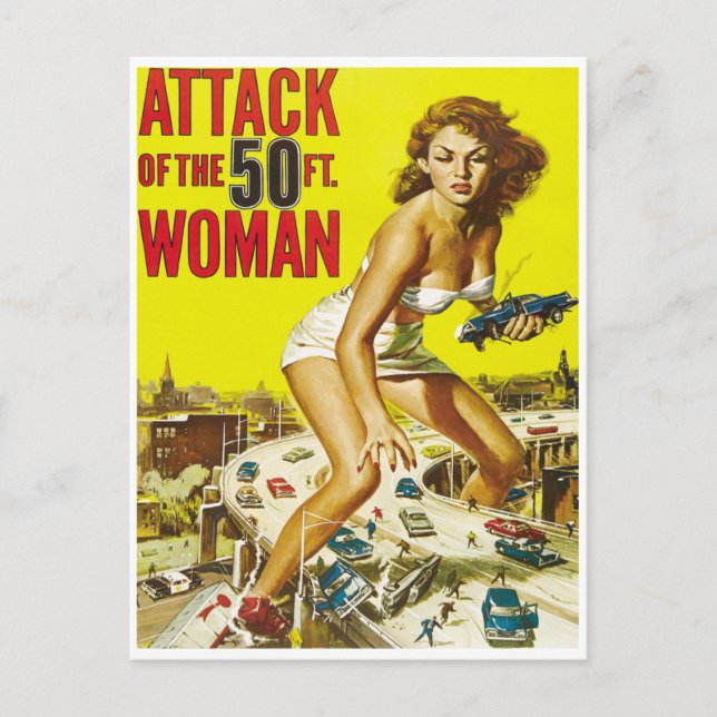 Fifty Foot Alien Women Postcard (Front)