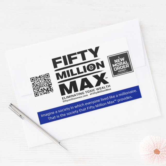 Fifty Million Max™ 4 Rectangular Stickers (1) (Envelope)