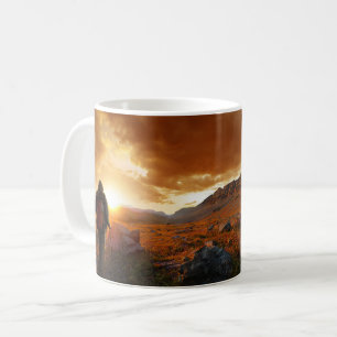 Fifty Mountain Sunset - Glacier National Park Coffee Mug