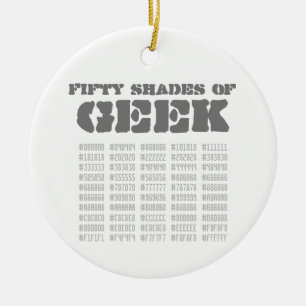 Fifty Shades of Geek Ceramic Ornament