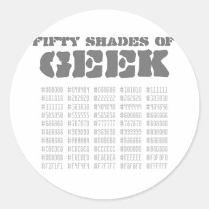 Fifty Shades of Geek Classic Round Sticker