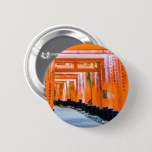 Fifty shades of orange - Senbon Torii, Kyoto 2 Inch Round Button