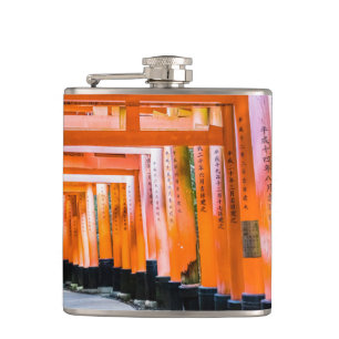 Fifty shades of orange - Senbon Torii, Kyoto Hip Flask