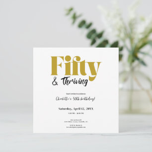 Fifty & Thriving Invitation pour les 50 ans