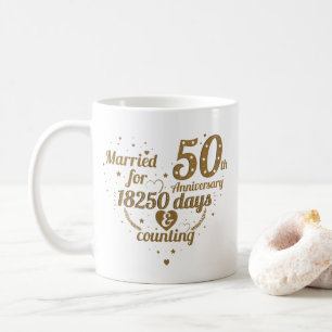 Fifty Year Anniversary mug add names date
