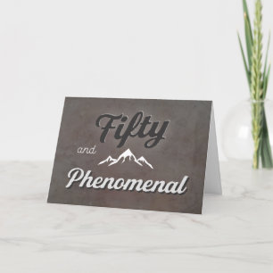 Fifty Year Old Birthday Over The Hill Card