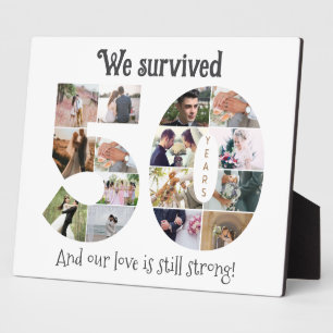 Fifty Year Wedding Anniversary Photo Plaque