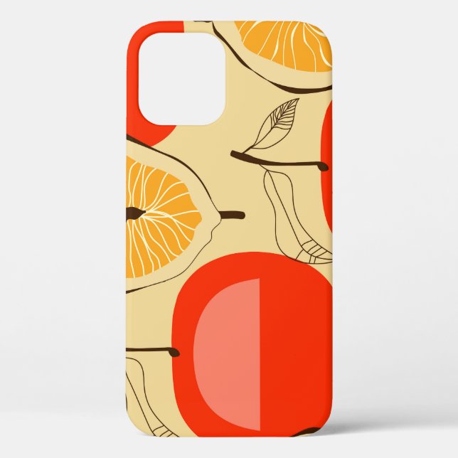 Fig, apple, retro seamless style. Case-Mate iPhone case (Back)