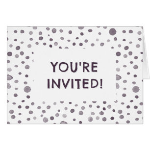 Fig Confetti Aquarelle Points Invitation