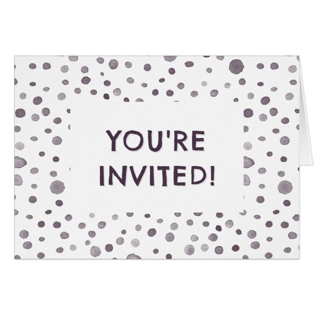 Fig Confetti Aquarelle Points Invitation (Devant Horizontal)