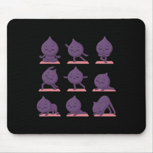 Fig Doing Yoga Vegan Kawaii Zen Meditation  Mouse Pad
