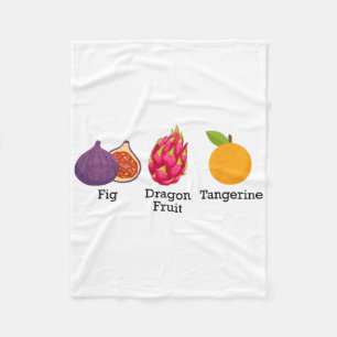 Fig Dragon Fruit Tangerine Fruit Subtle Anti Trump Fleece Blanket
